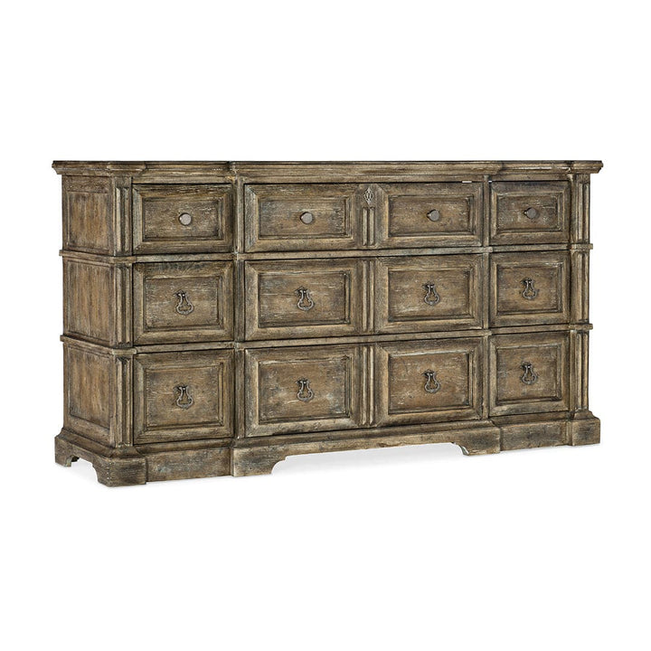 La Grange Rolling Hill Nine-Drawer Dresser-Hooker-HOOKER-6960-90002-80-Dressers-1-France and Son