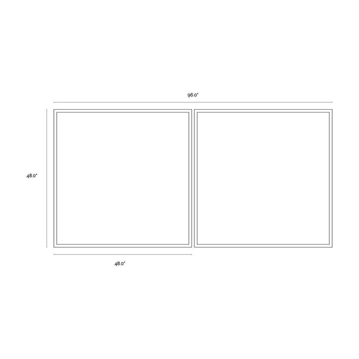 Double Cross (Set Of 2) - 48" X 48" - Black Floater Frame
