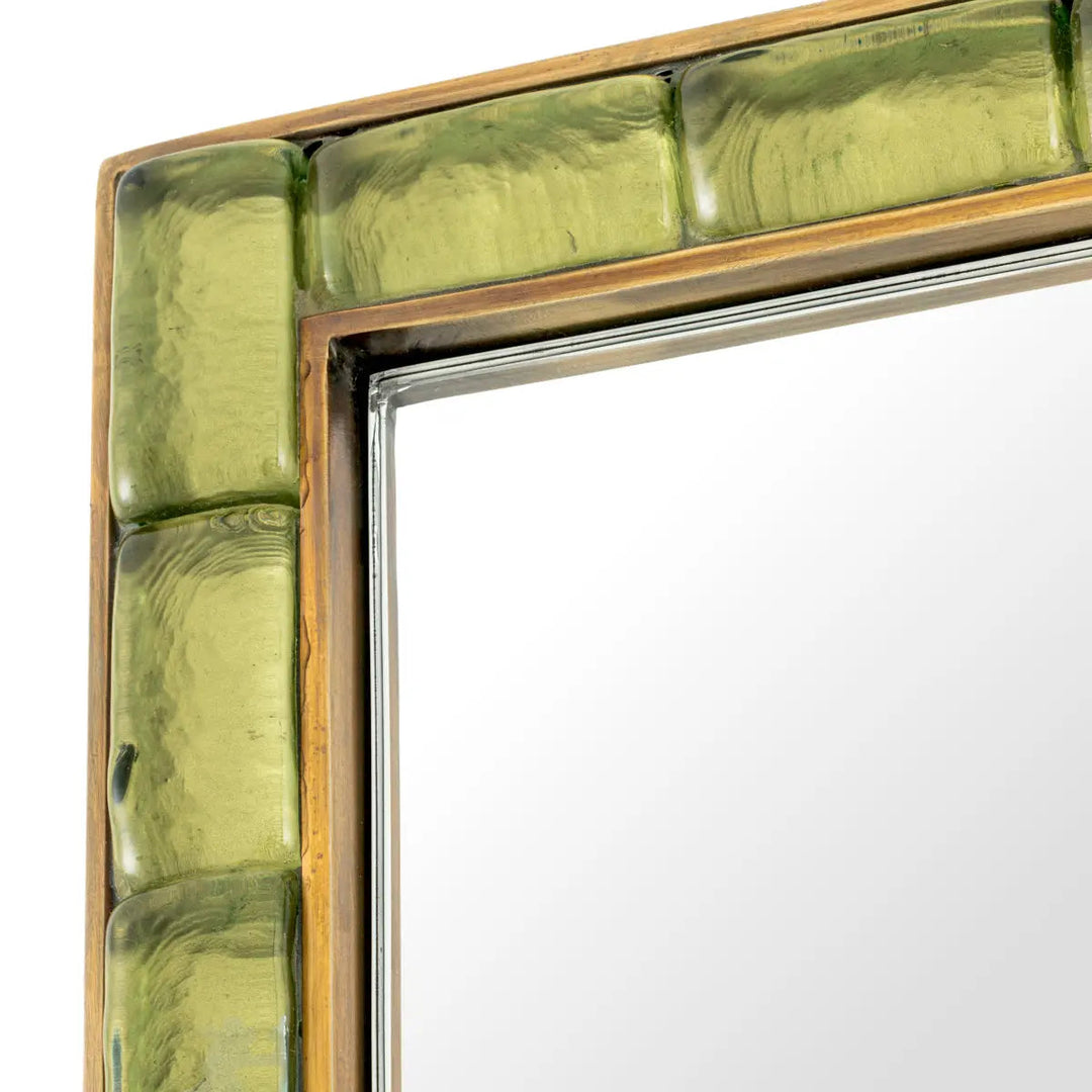 Mirror Torino Vintage Brass Finish Handmade Glass - image 6