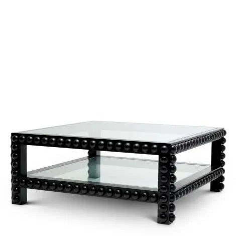 Coffee Table Kenton Classic Black Finish Clear Glass - image 6