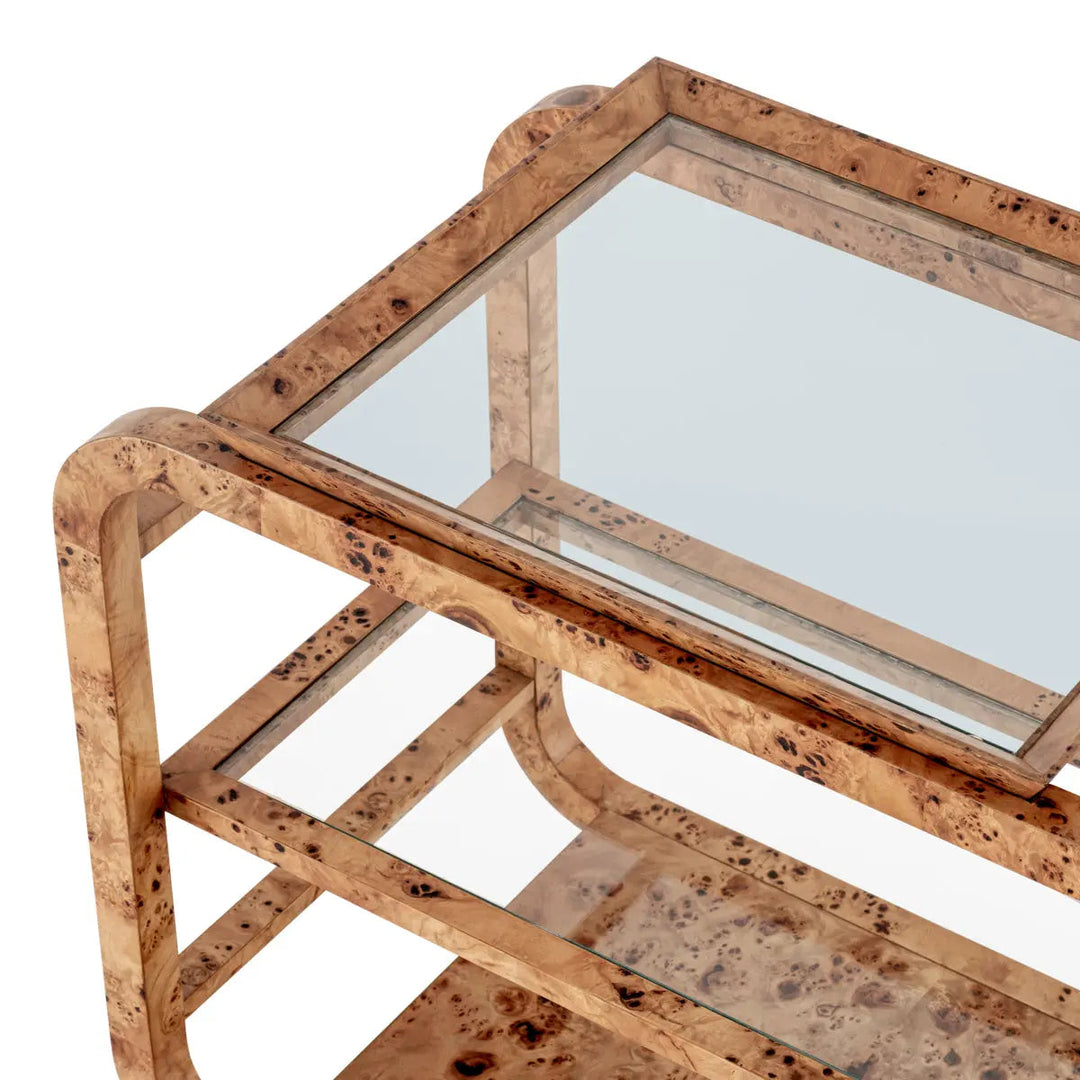 Trolley Mayfair Light Brown Mappa Burl Veneer - image 6