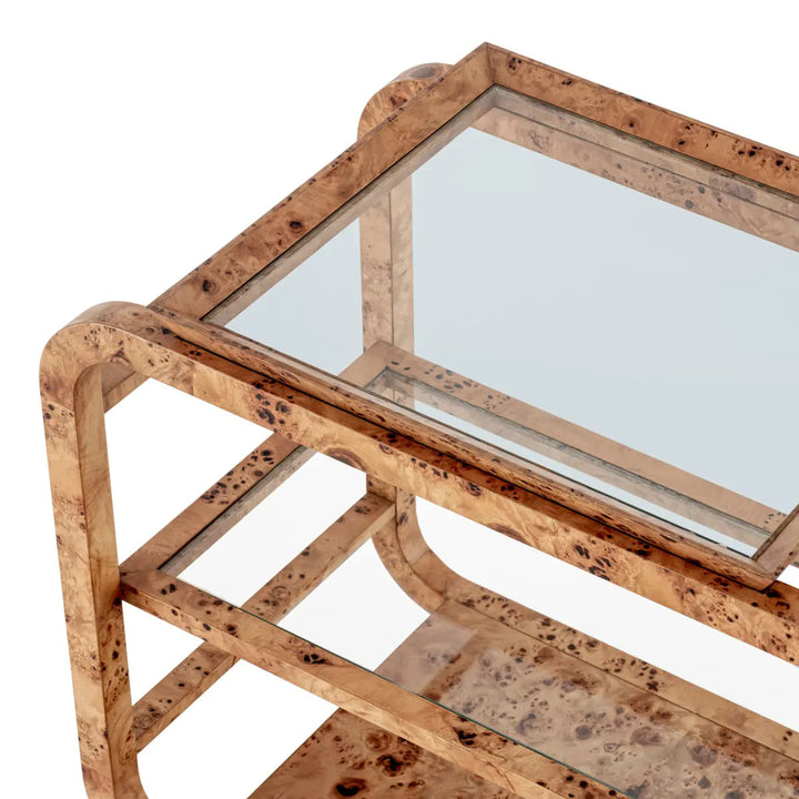 Trolley Mayfair Light Brown Mappa Burl Veneer - image 6