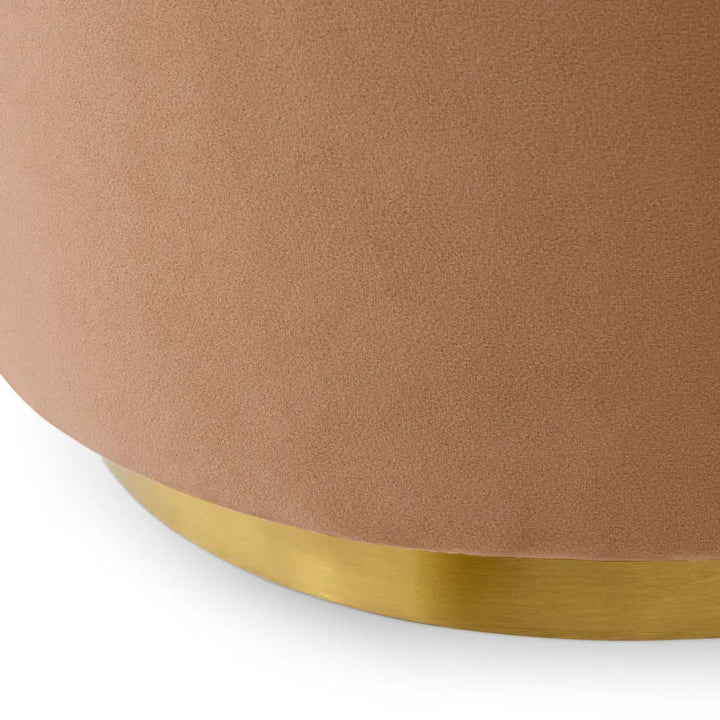 Dining Stool Greer Savona Camel Brushed Brass Finish - image 6