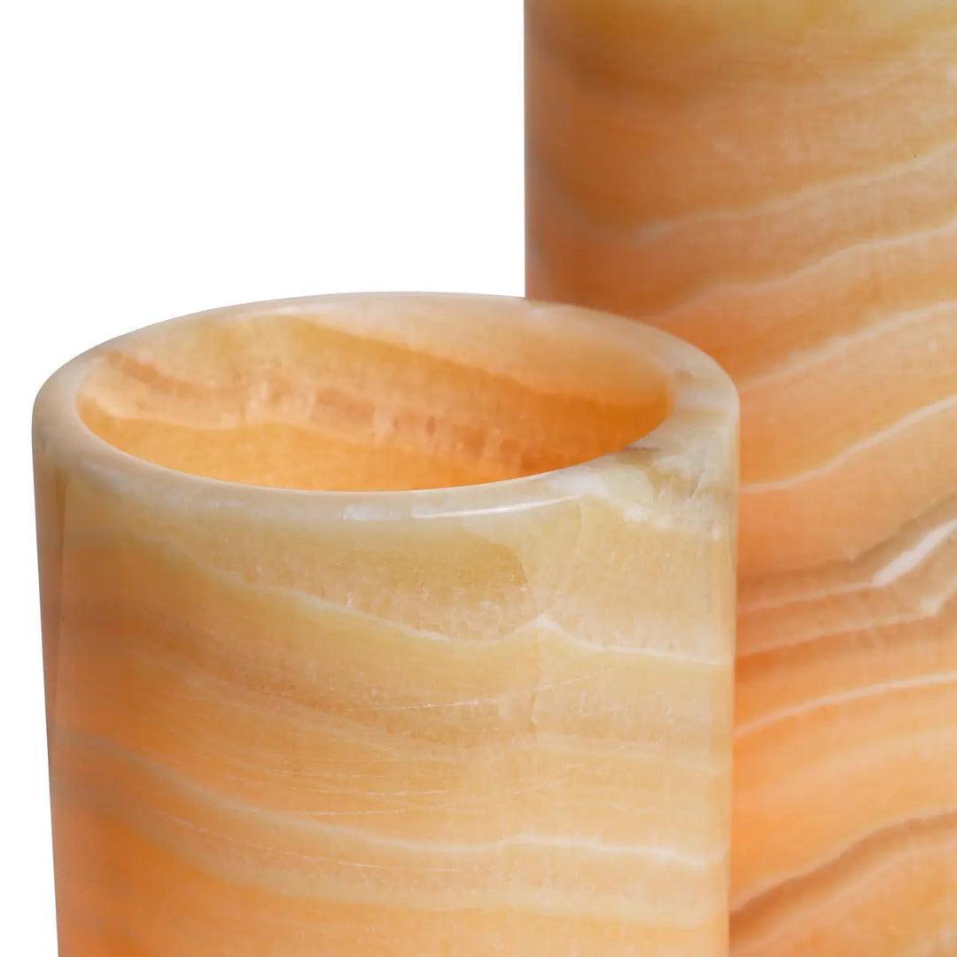 Tealight Holder Leonidas Yellow Onyx Set Of 3 - image 6