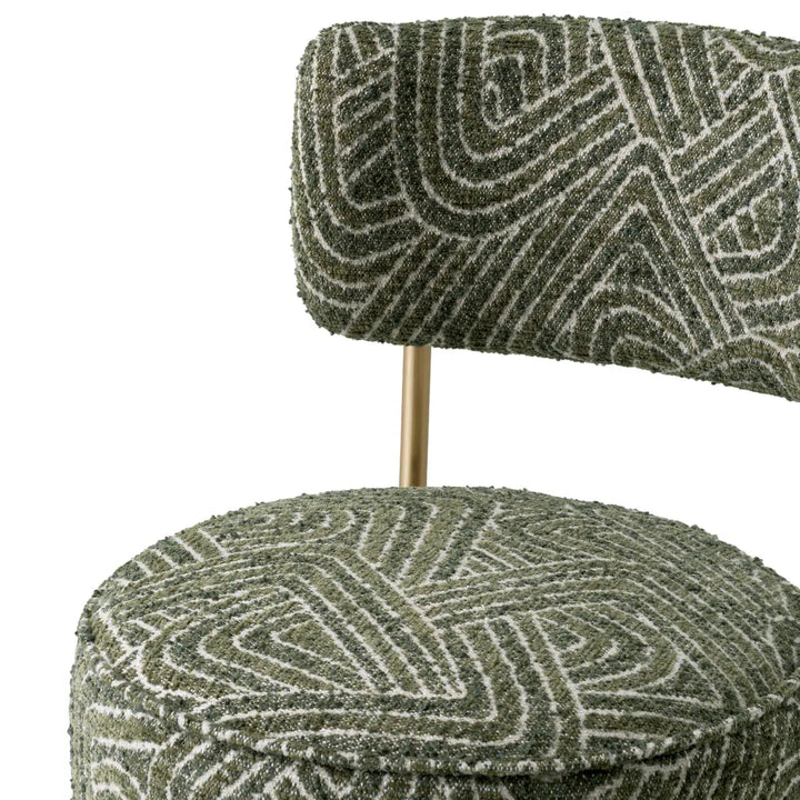 Counter Stool Carleton With Back Camari Green Brushed Brass Finish - image 6