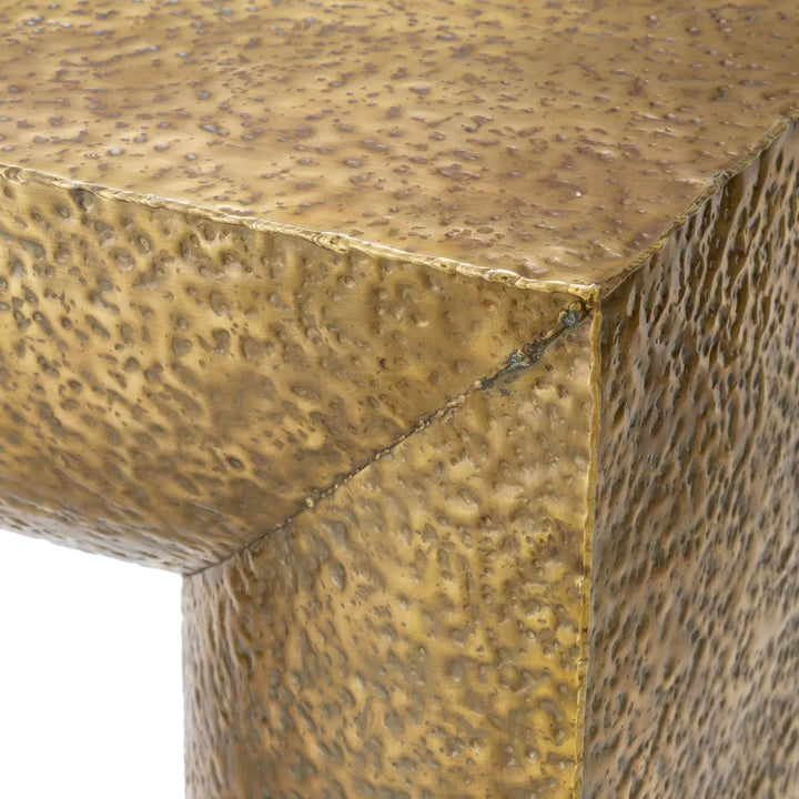 Console Table Drayton Hammered Vintage Brass Finish - image 6
