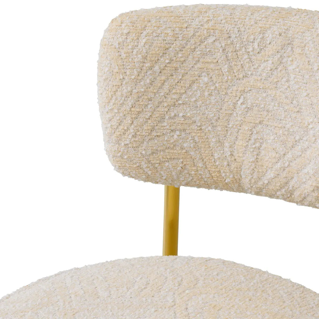 Counter Stool Carleton With Back Camari Cream Brushed Brass Finish - image 6