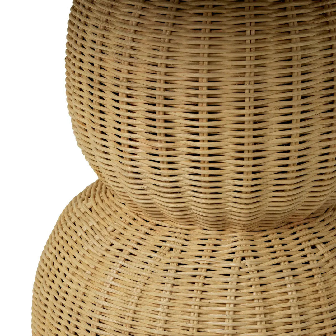 Dining Table Tiago Round Natural Rattan Incl Glass Top - image 6