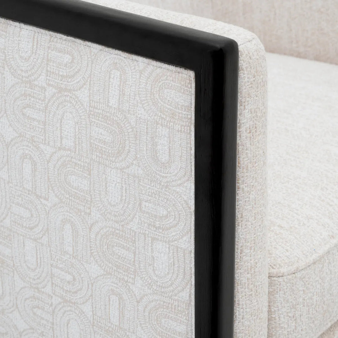 Chair Lauriston Black Finish Ardent Cream Dravon Cream - image 6