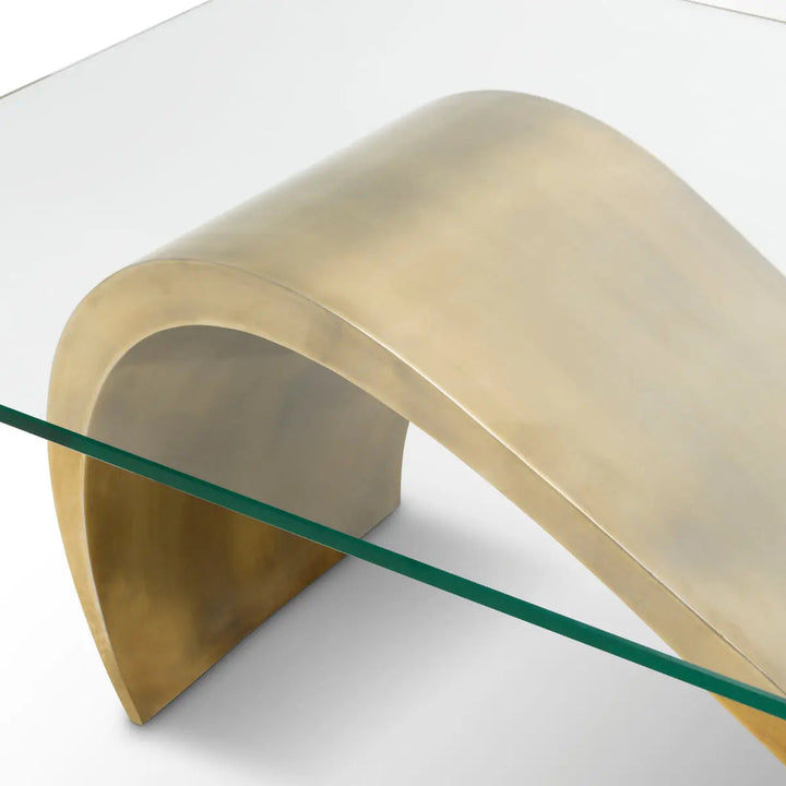 Coffee Table Chambertin Vintage Brass Finish - image 6