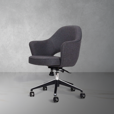 Saarinen Executive Armchair with Casters-France & Son-FB0004GREY-Task Chairs-1-France and Son