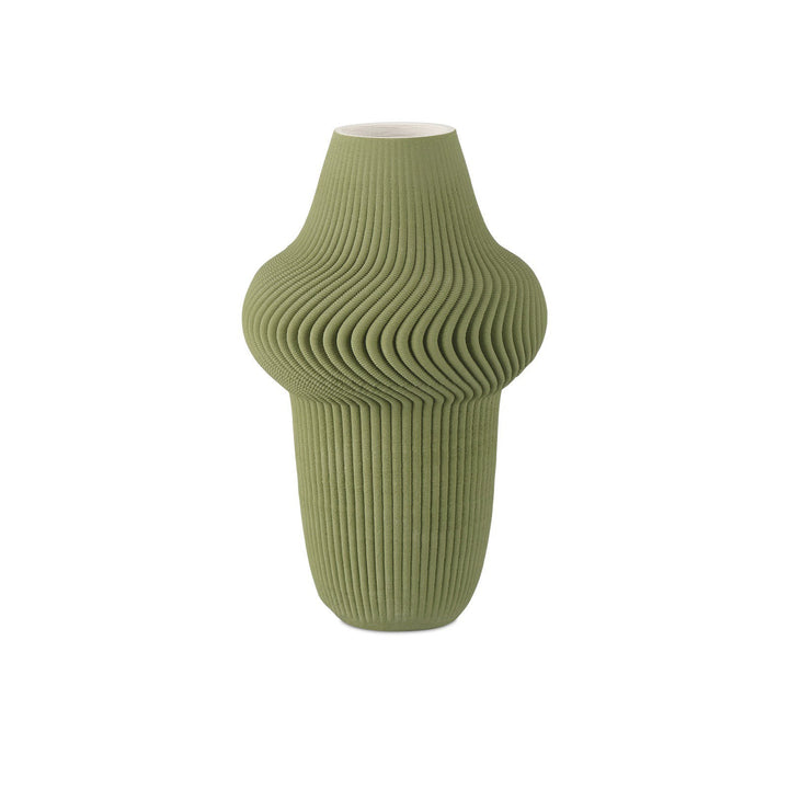 Green Plisse Large Vase