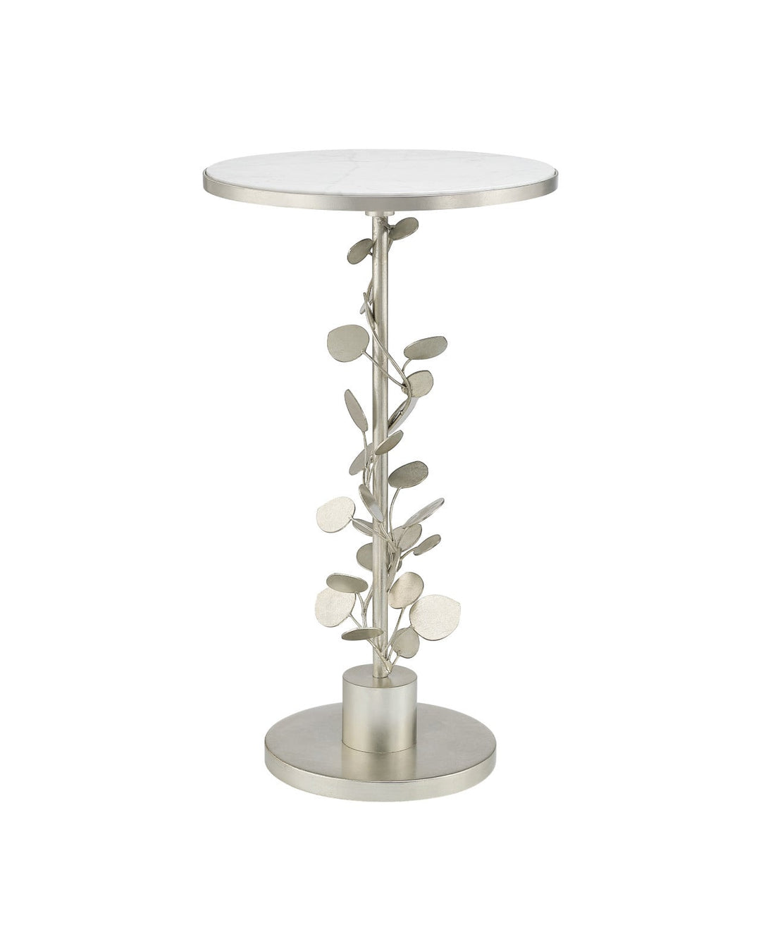 Side Tables Lunaria Silver Accent Table