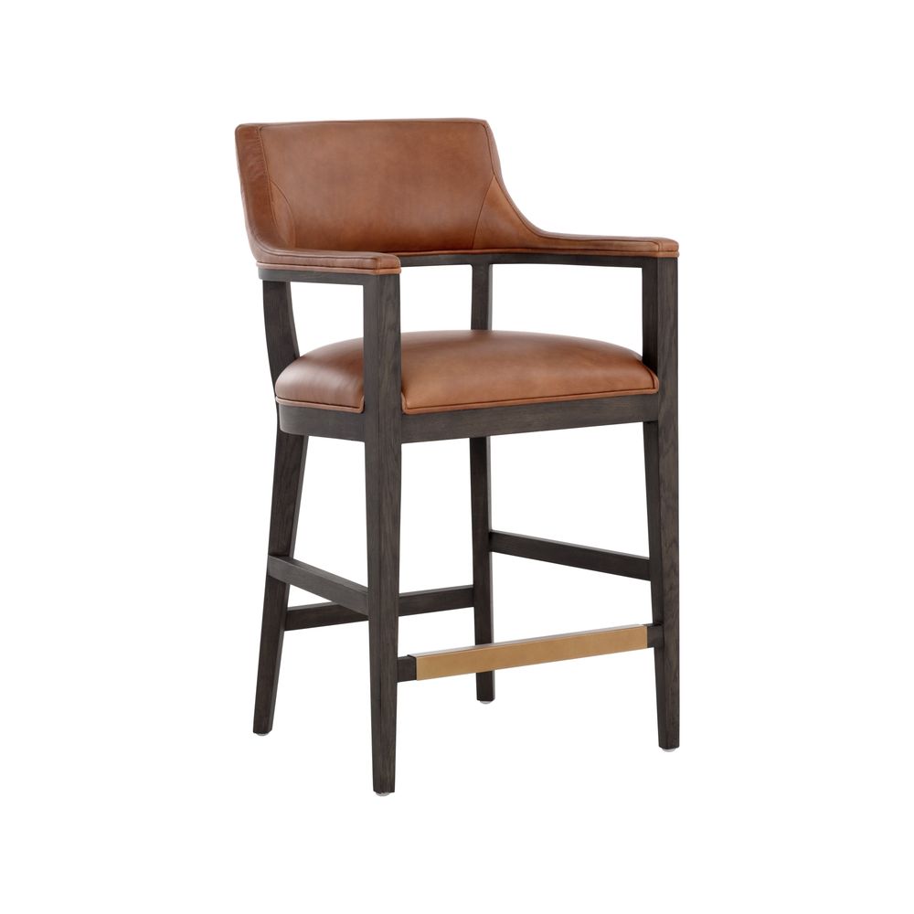 Bar & Counter Stools Brylea Counter Stool - Brown - Shalimar Tobacco Leather