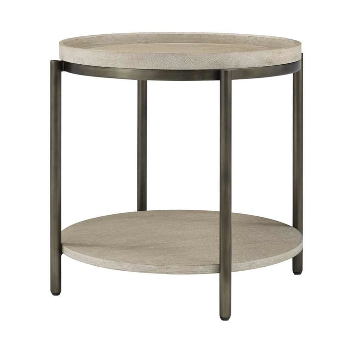 Repose Round Side Table-Theodore Alexander-THEO-TA50136.C322-Side TablesGrey Oak-24"W-3-France and Son