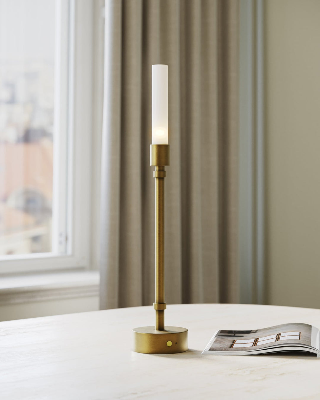 Table Lamps Paseo Brass Cordless Table Lamp