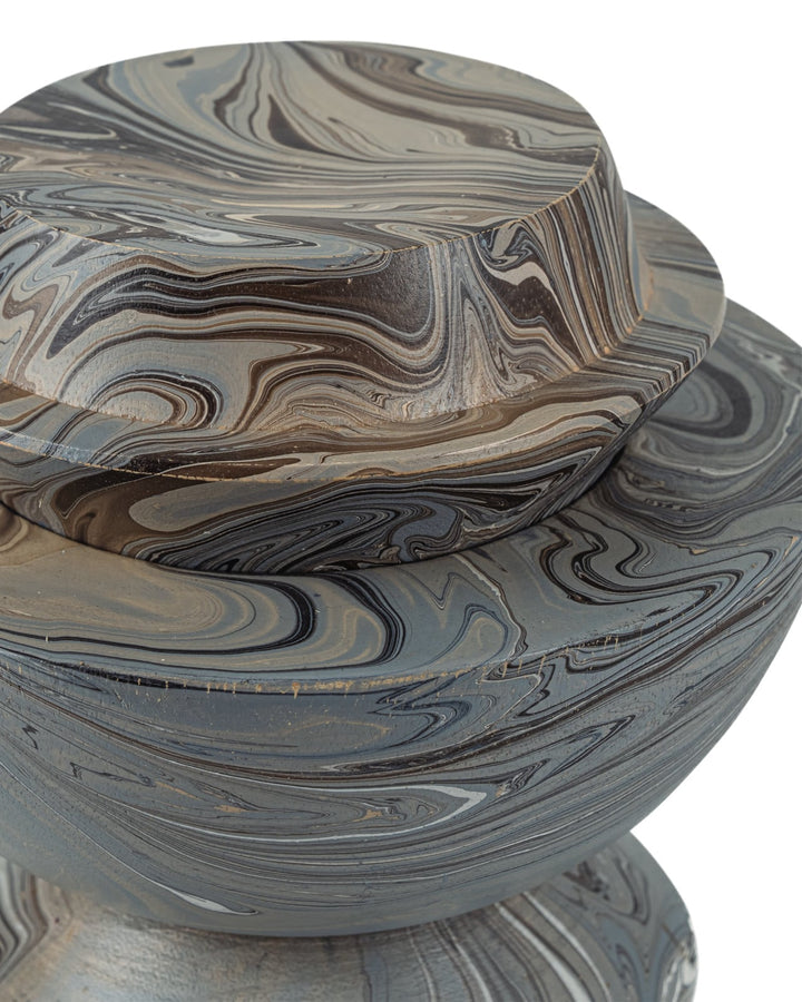 Boxes Marbleized Stacking Box Set of 3