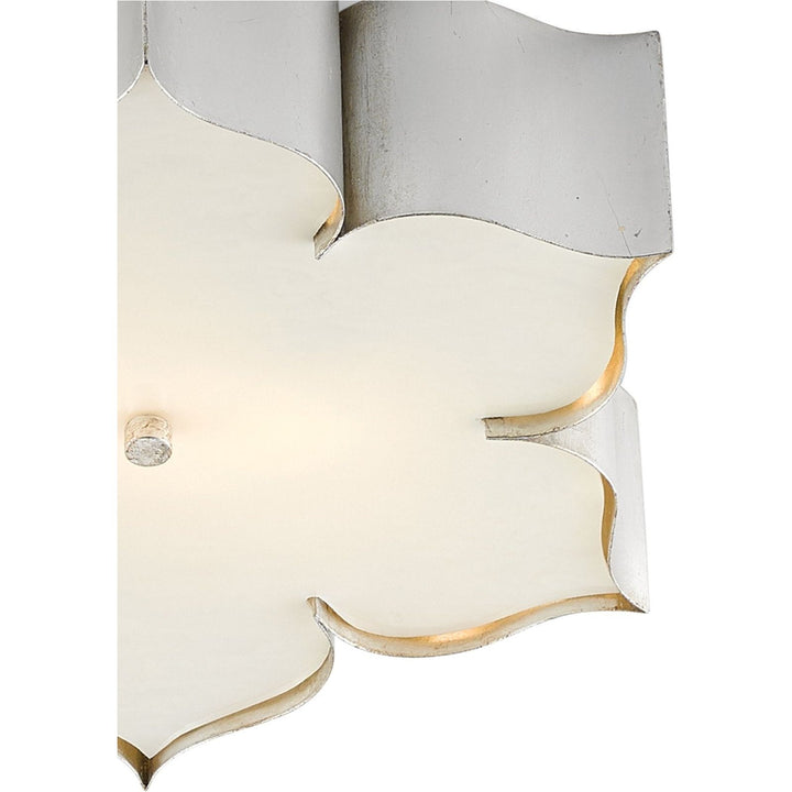 Grand Lotus Silver Flush Mount