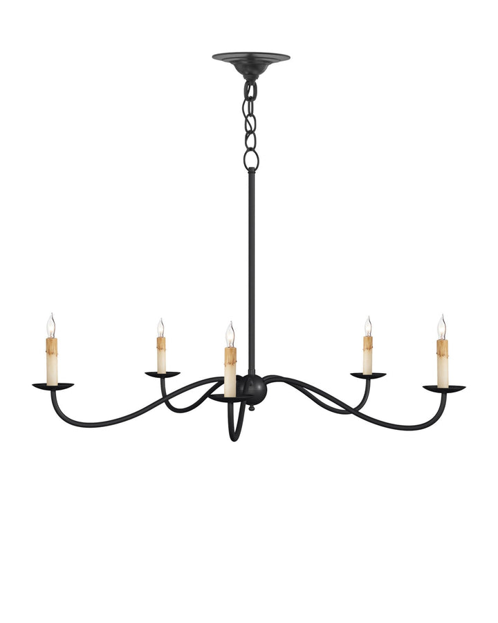 Chandeliers Saxon Small Black Chandelier