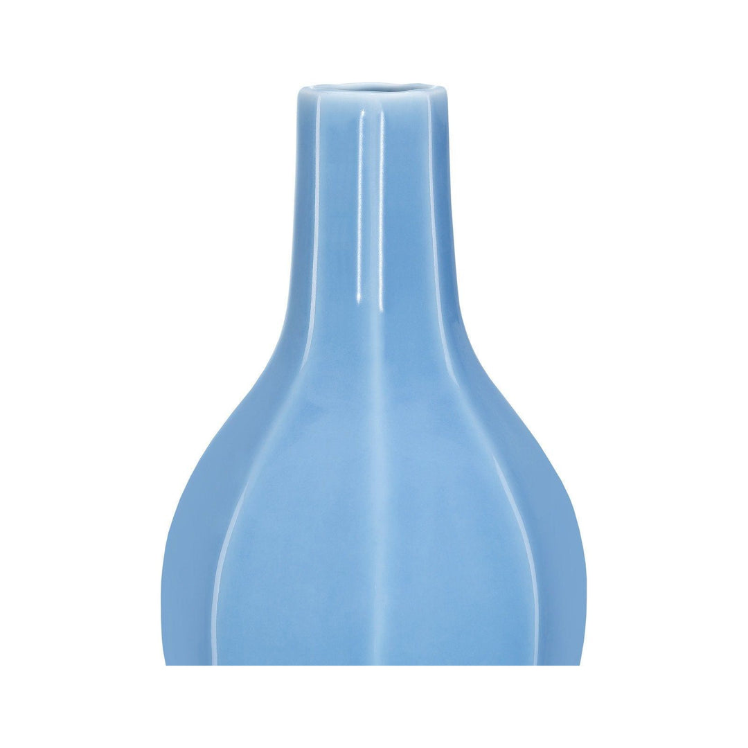 Sky Blue Octagonal Double Gourd Vase