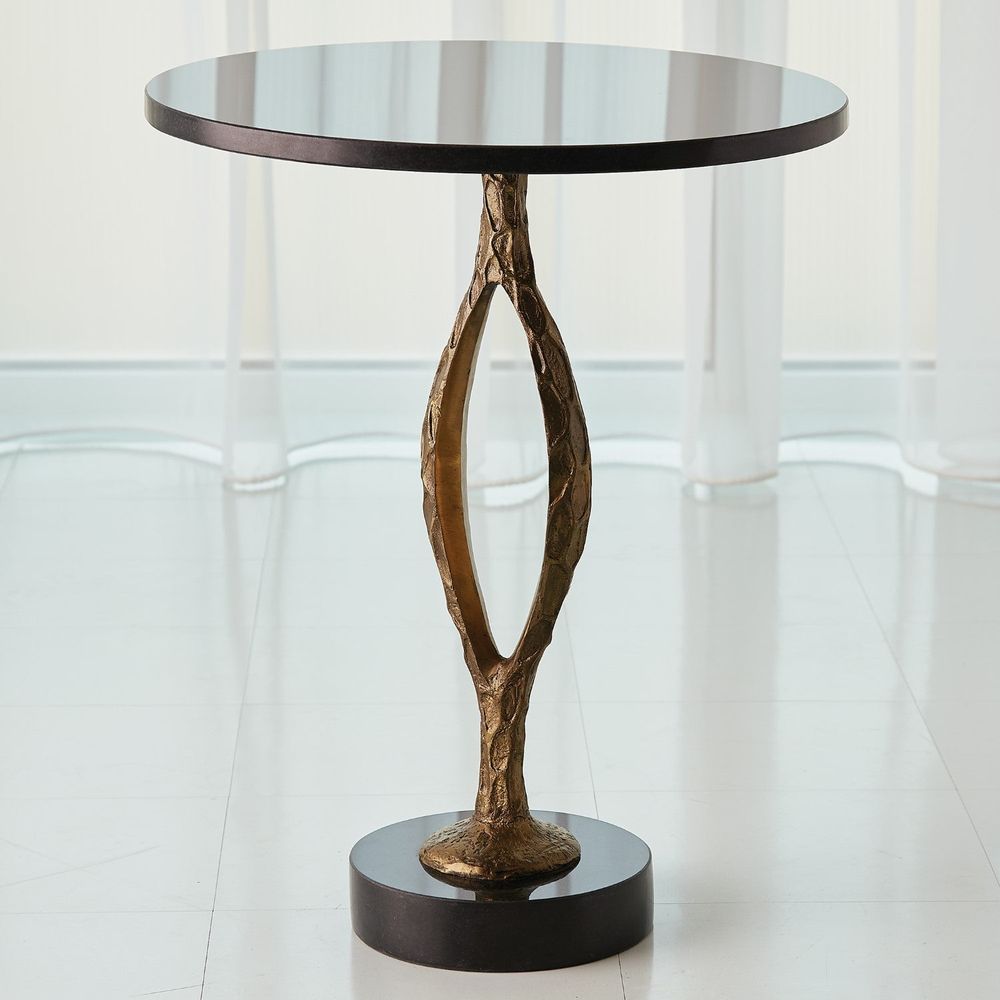 Side Tables Pod Accent Table-Antique Gold