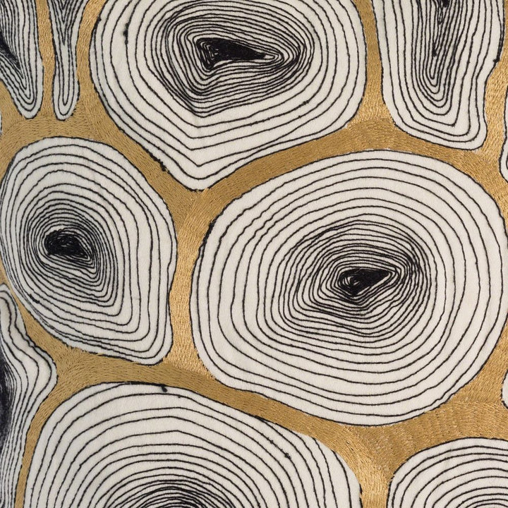 Agate Pillow-Black/Gold