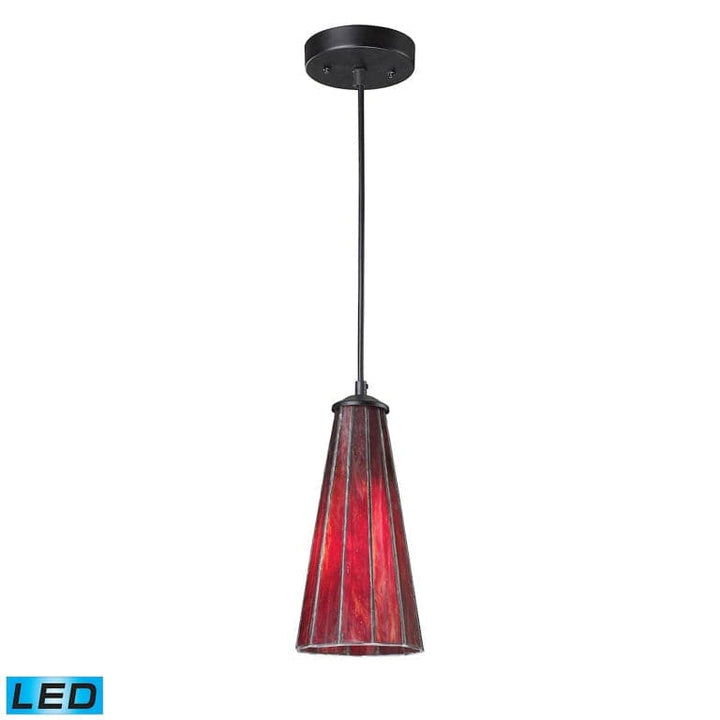 Lumino 5'' Wide 1 - Light Mini Pendant-Elk Home-ELK-70000-1IR-LED-PendantsInferno Red-LED-3-France and Son