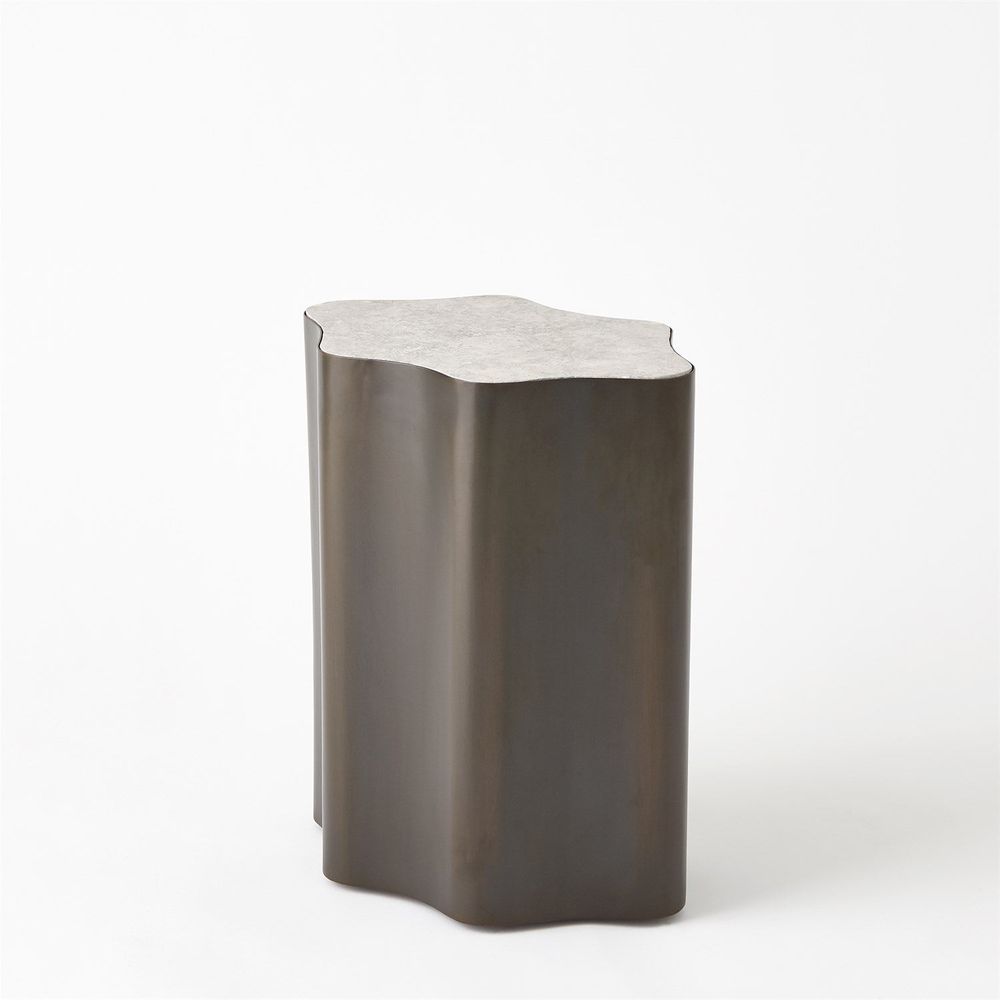 Side Tables Organic Nesting Table-Gunmetal/Grey Marble-Sm