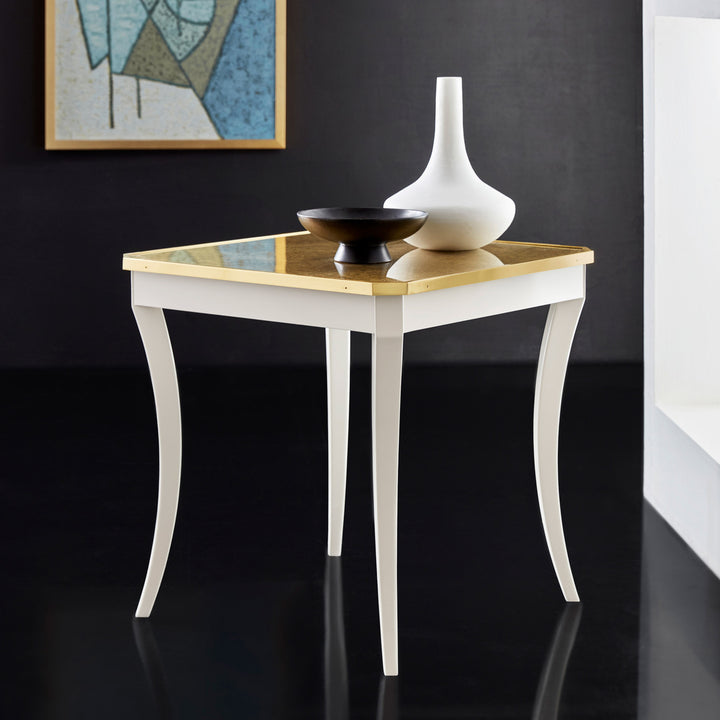 Fontaine End Table-White