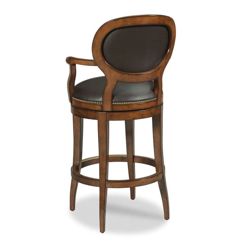 Oval Back Swivel Counter Stool-Woodbridge Furniture-WOODB-7094-10-Bar Stools-2-France and Son