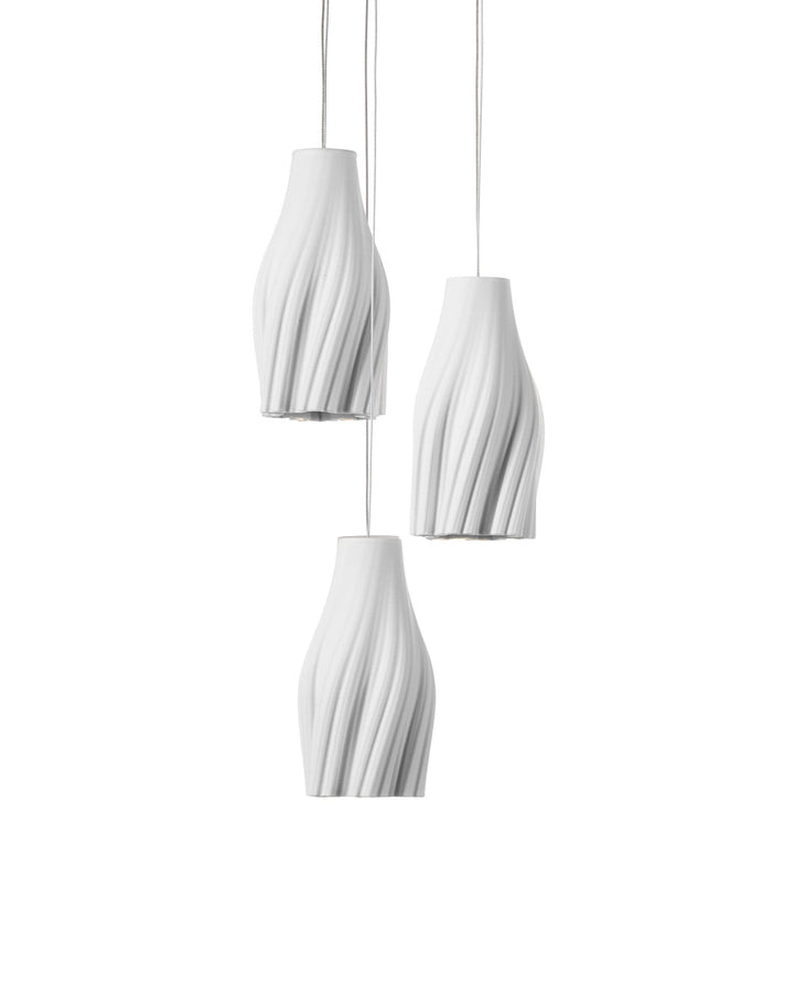 Pendants:Multi Posh 3-Light Round Multi-Drop Pendant