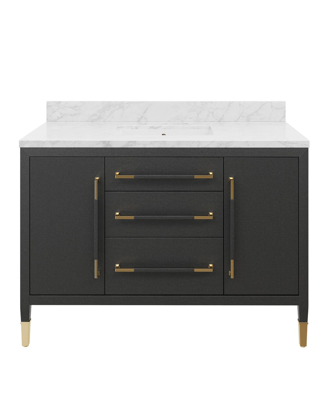 Vanities Verona 48" Black Vanity with Rectangular Undermount Sink