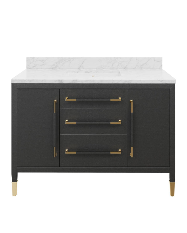 Vanities Verona 48" Black Vanity with Rectangular Undermount Sink