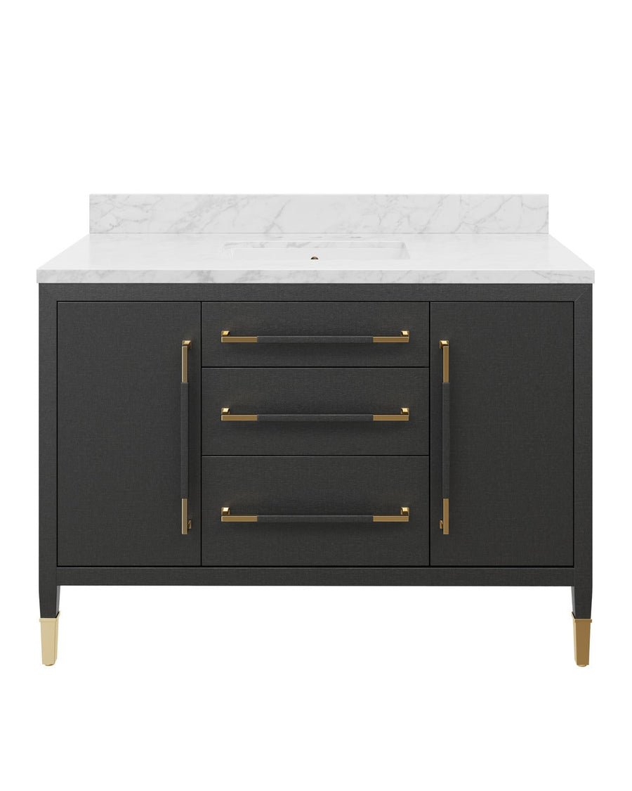 Vanities Verona 48" Black Vanity with Rectangular Undermount Sink