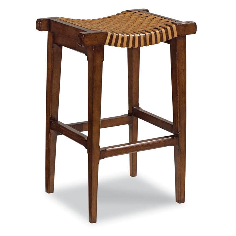 Cheiftain Bar Stool-Woodbridge Furniture-WOODB-7104-10-Bar StoolsBordeaux Finish-1-France and Son