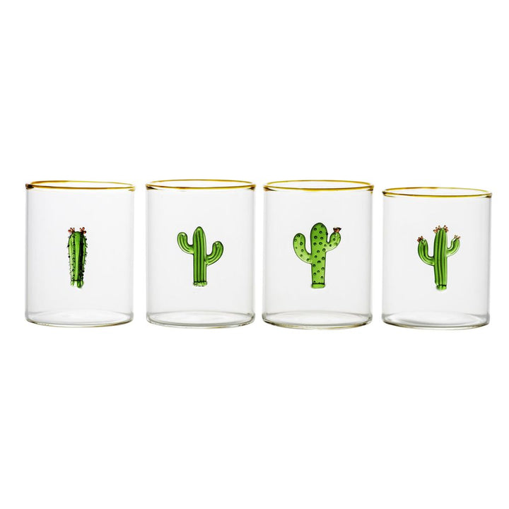 Drinking Glasses Aztec Cactus Tumbler 4pc, Set of 2