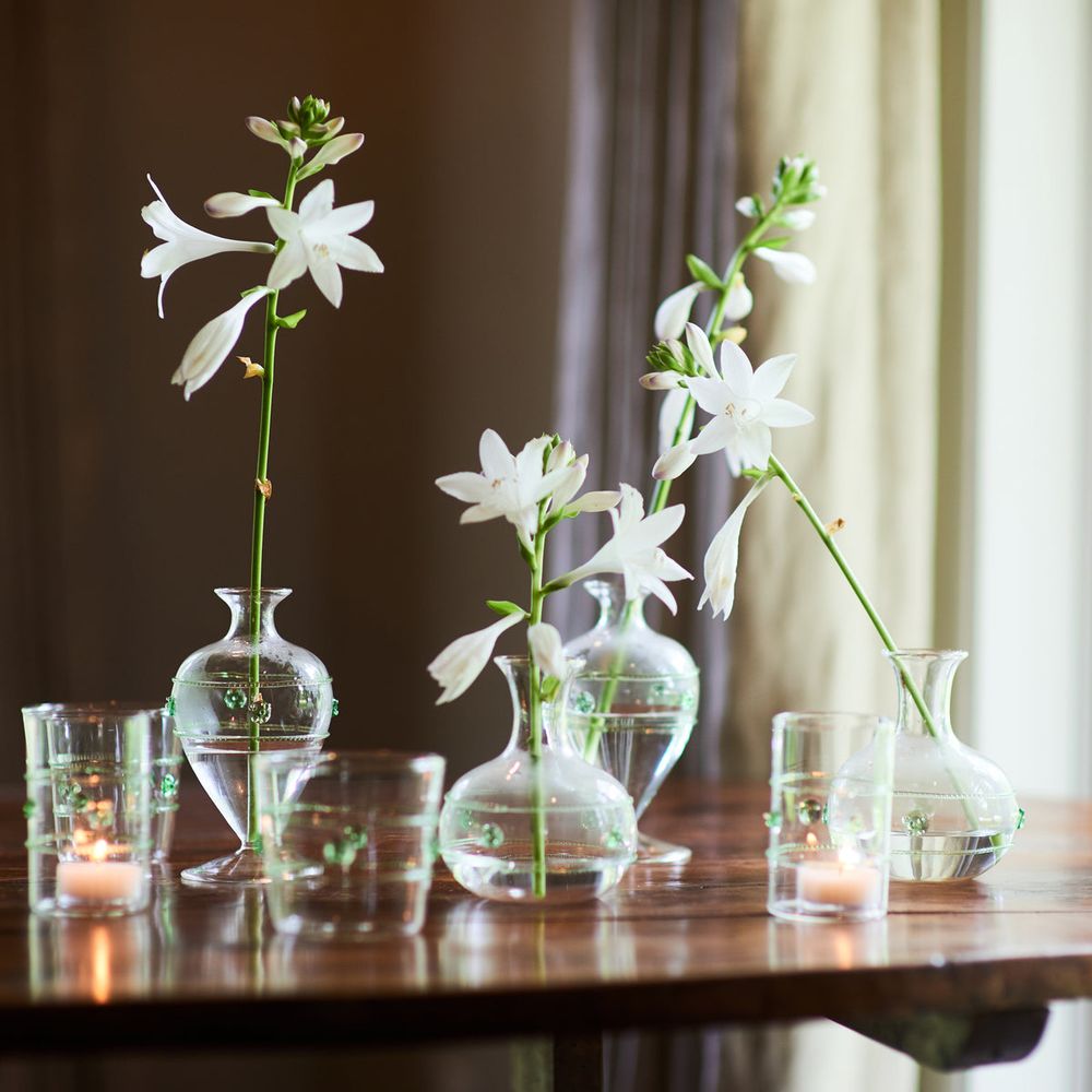 Miss Rose Bud Vase, 4pc Set of 2