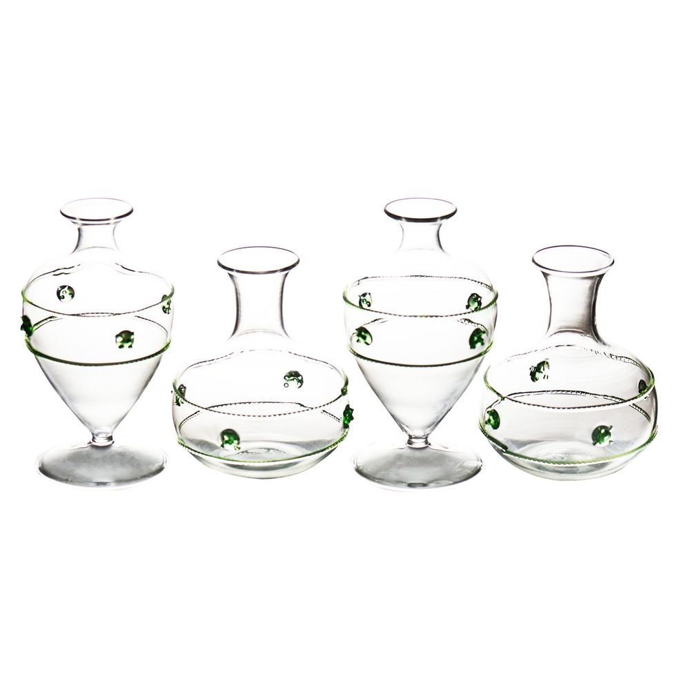Miss Rose Bud Vase, 4pc Set of 2