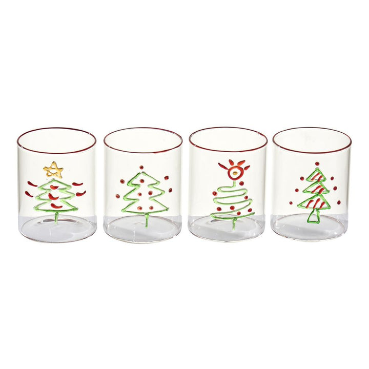 Christmas Tree Tumbler, Assorted 4pc, Set of 2