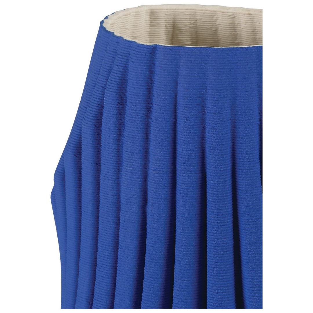 Blue Pleat Medium Vase