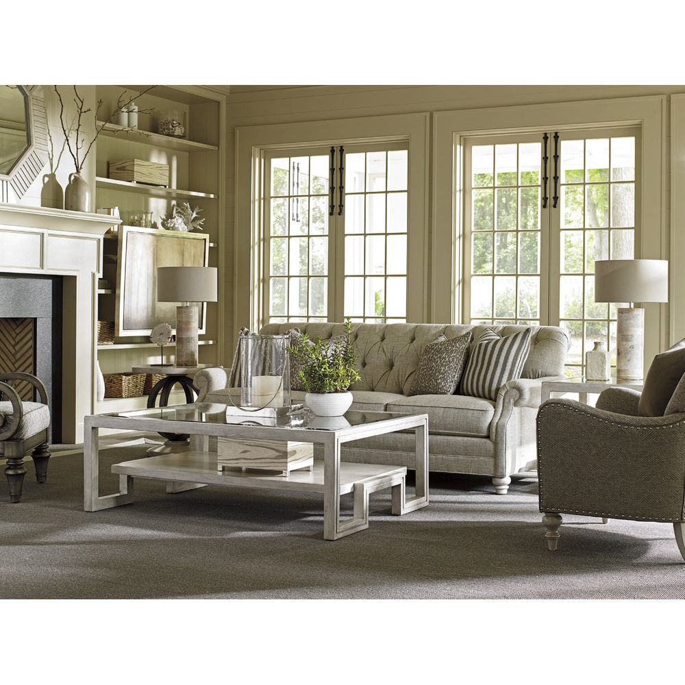 Saddlebrook Rectangular Cocktail Table - Oyster