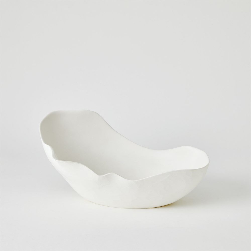 Horn Bowl-Matte White-Sm