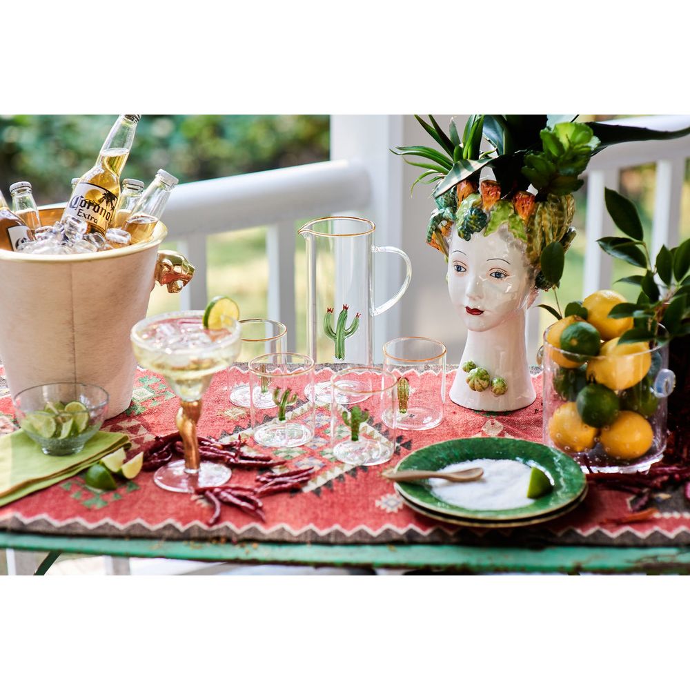 Drinking Glasses Aztec Cactus Tumbler 4pc, Set of 2