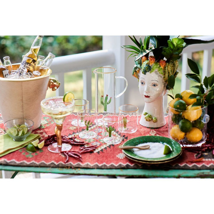 Drinking Glasses Aztec Cactus Tumbler 4pc, Set of 2