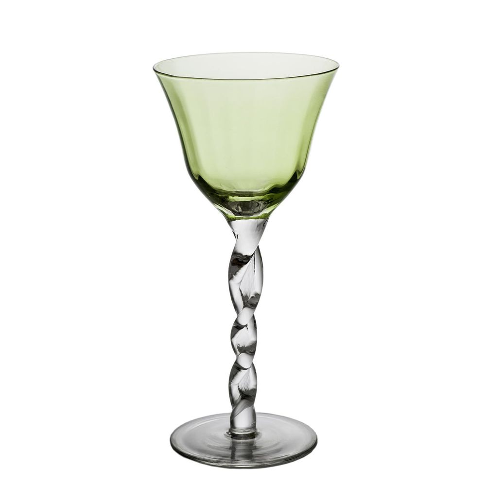 Adriana Wine Glass, Green, Set of 4