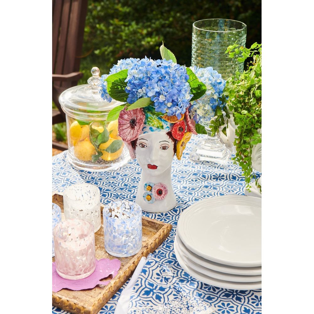 Torcello Spotted Rosa Tumbler, Blue/White, Set of 4