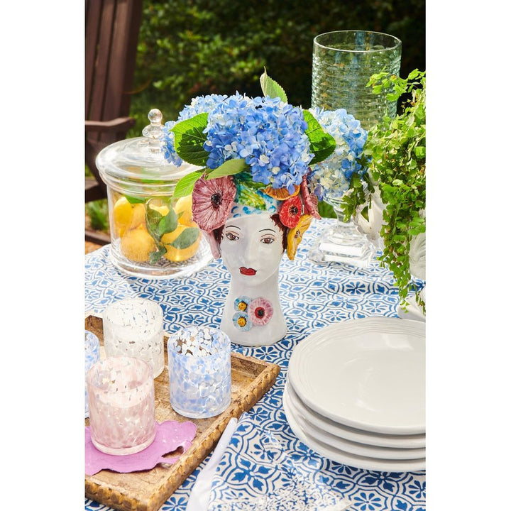 Torcello Spotted Rosa Tumbler, Blue/White, Set of 4