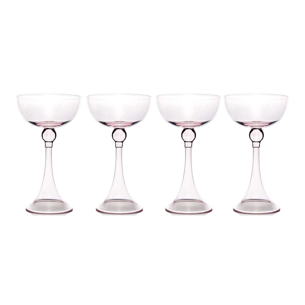 Royale Coupe, Pale Pink, Set of 4