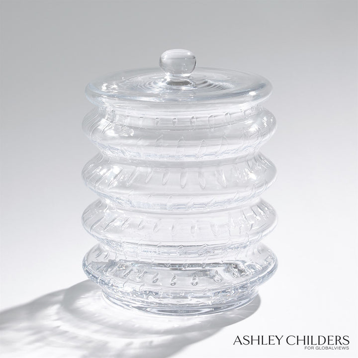 Wave Canister Collection - Clear Seeded-Global Views-GVSA-ASH6.60029-Decor-1-France and Son