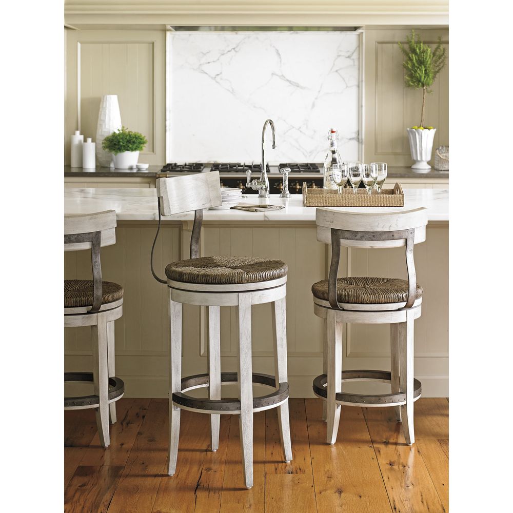 Bar & Counter Stools Merrick Swivel Bar Stool - Oyster